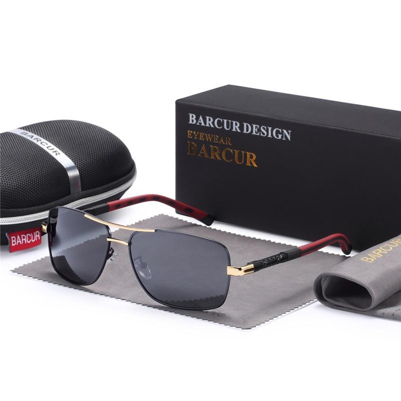 Men's Modern Business Polarized Sunglasses with UV400 Metal Frame