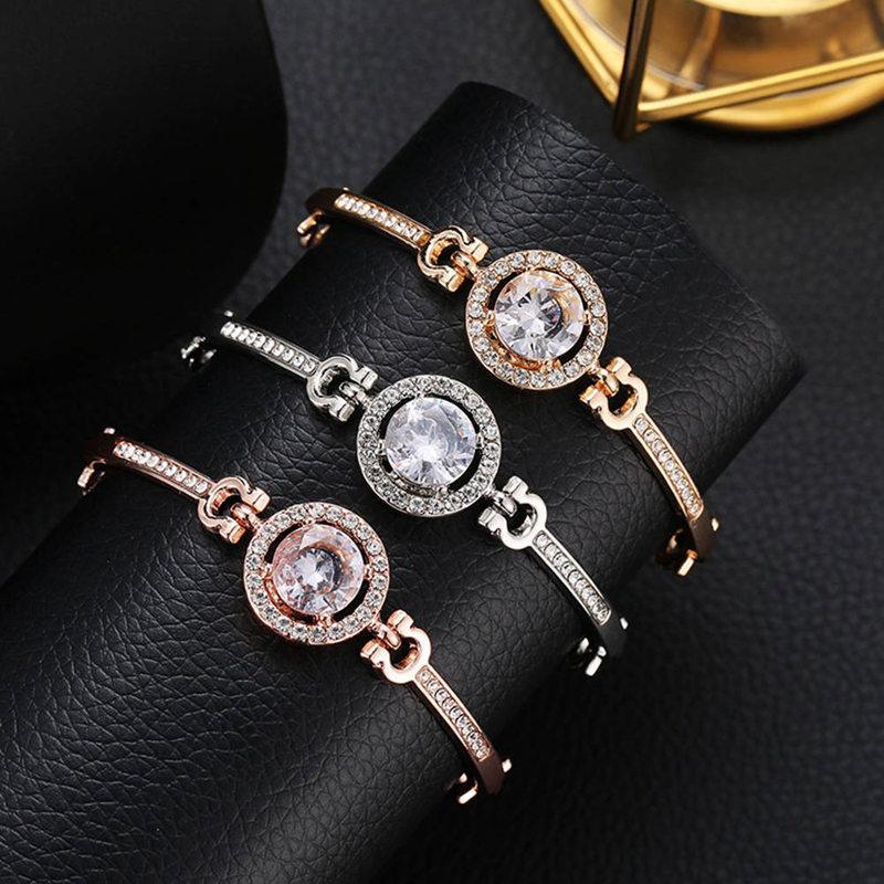 Luxury Multi-Layer Zircon Rhinestone Bangle Bracelet