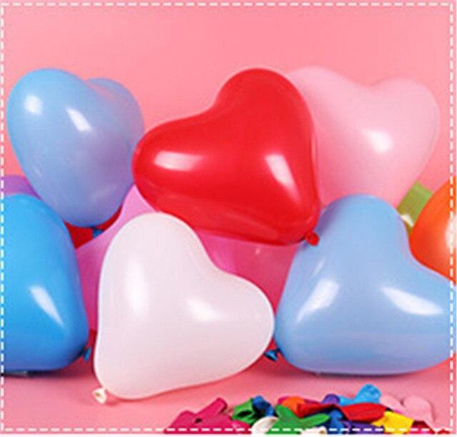 100-Piece Modern Red and Pink Heart Balloons for Parties