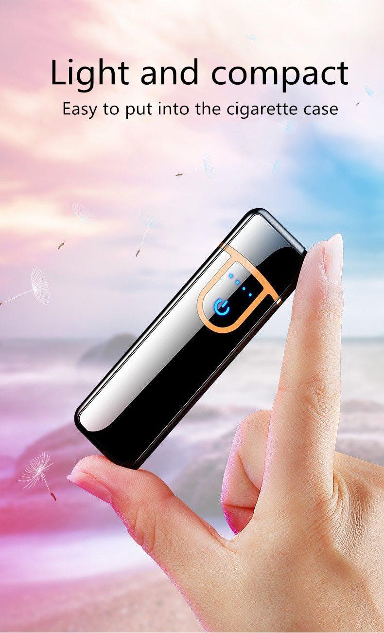 Luxury USB Rechargeable Electronic Lighter with Dragon Gravure