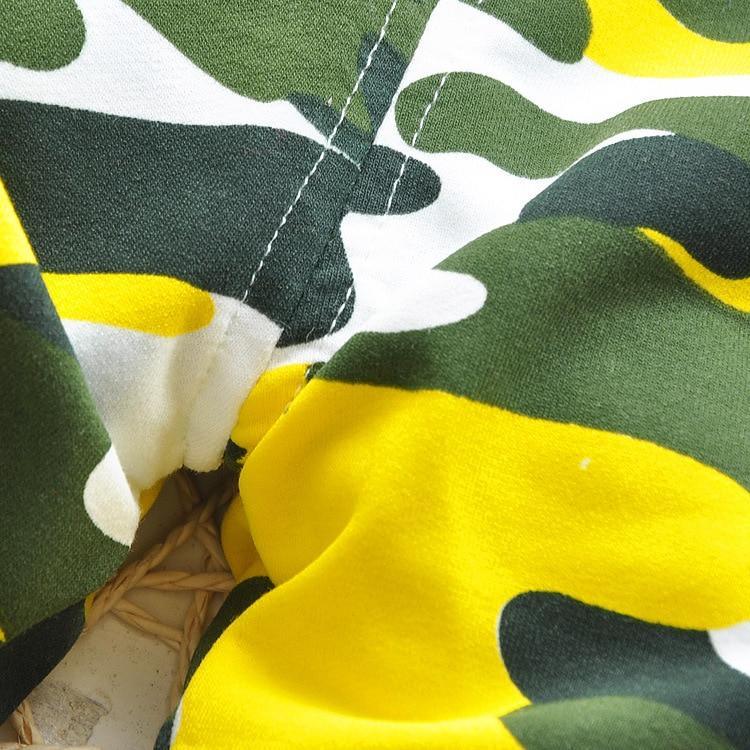 Unisex Cotton Camouflage Baby Pants - Sporty Military Style