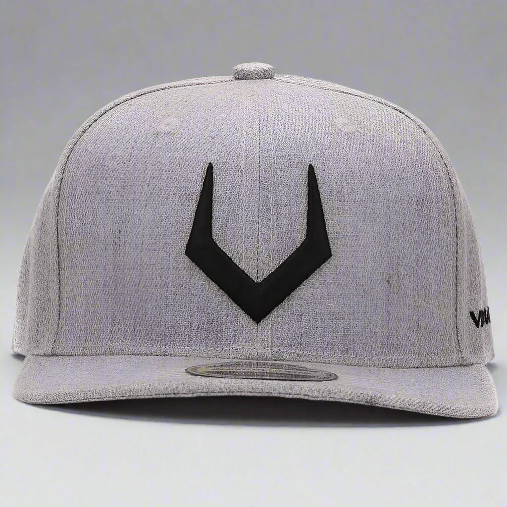 Unisex Grey Wool Snapback