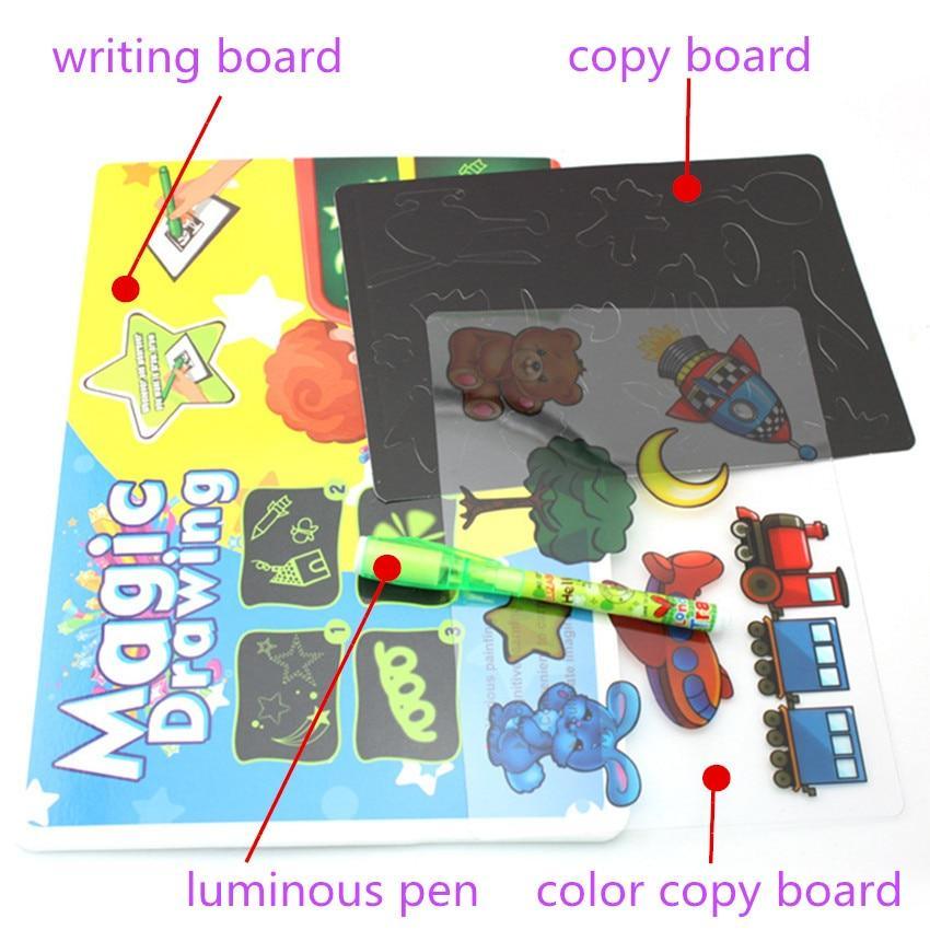 LED Luminous Magic Drawing Tablet - A4/A3 Light Tracing Pad