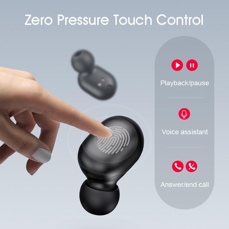 Wireless Bluetooth 5.0 Earphones with Noise Cancelling Touch Control