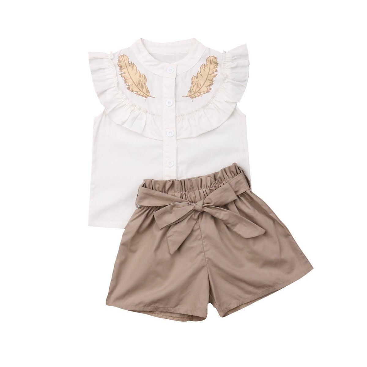 Baby Girls Striped Sling Summer Jumpsuit with Bow Details