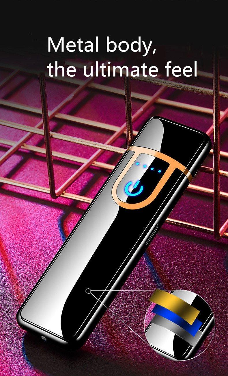 Luxury USB Rechargeable Electronic Lighter with Dragon Gravure