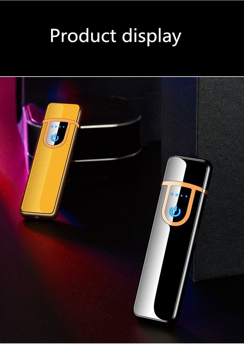 Luxury USB Rechargeable Electronic Lighter with Dragon Gravure
