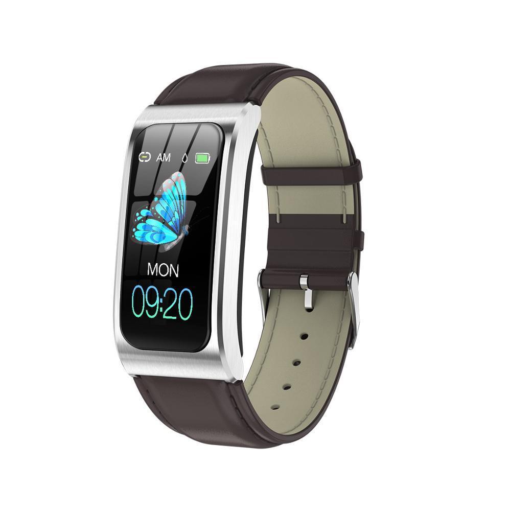 Luxury Metal Smart Watch 1.14" Fitness Tracker Heart Rate Monitor