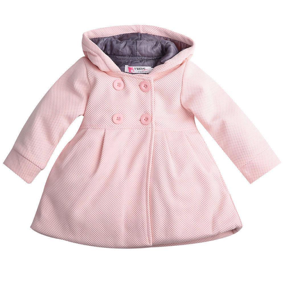 Toddler Baby Girls Hooded Winter Coat - Princess Style Jacket