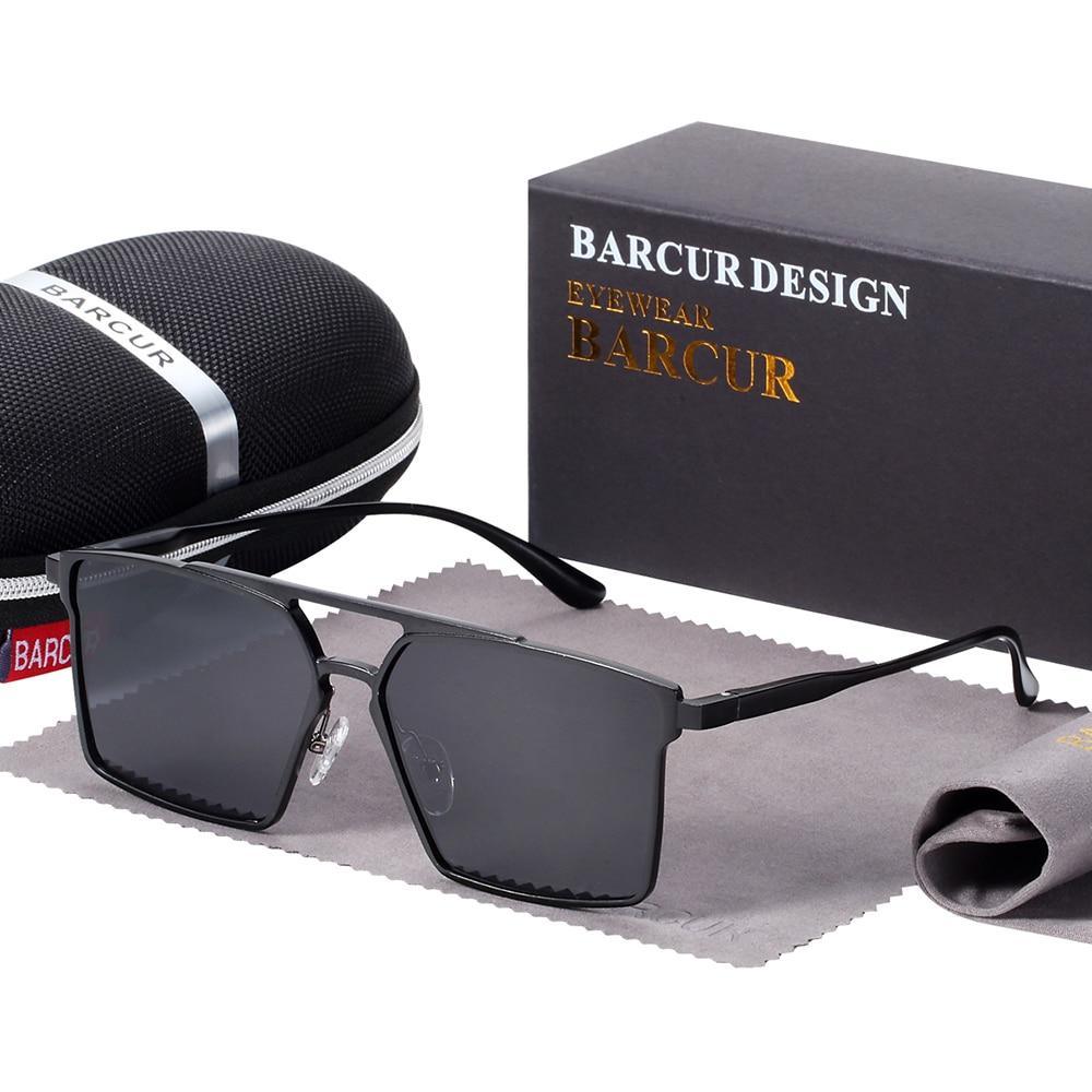 Minimalist Aluminum Square Polarized Sunglasses Unisex