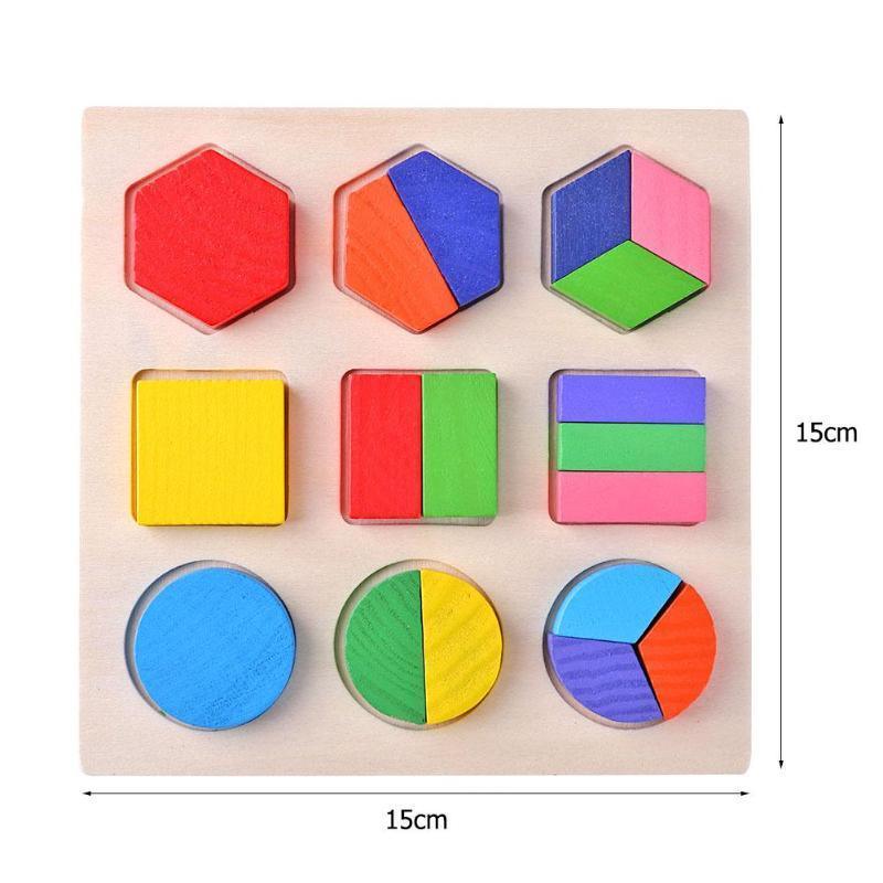 Wooden Geometric Sorting Puzzle – Minimalist Preschool Learning Toy