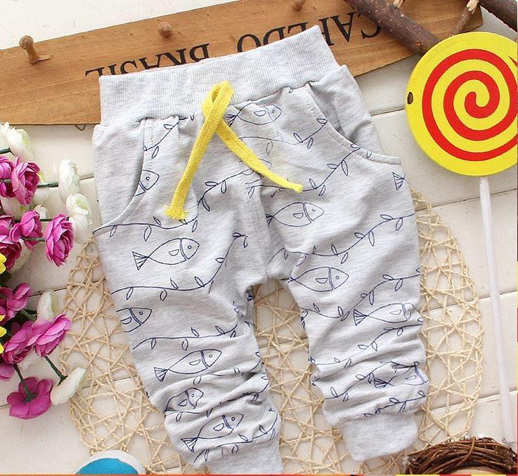 Cotton Animal Print Baby Pants Playwear Unisex 0-24 Months
