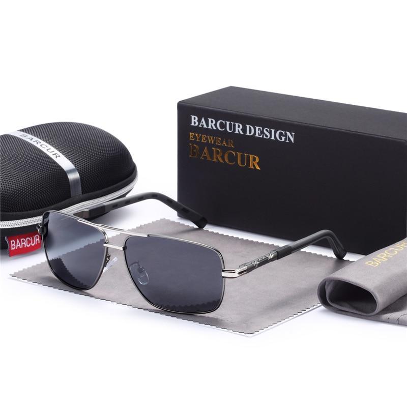 Men's Modern Business Polarized Sunglasses with UV400 Metal Frame