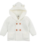 Baby Hooded Bear Cardigan - Fleece-Lined Winter Sweater Jacket