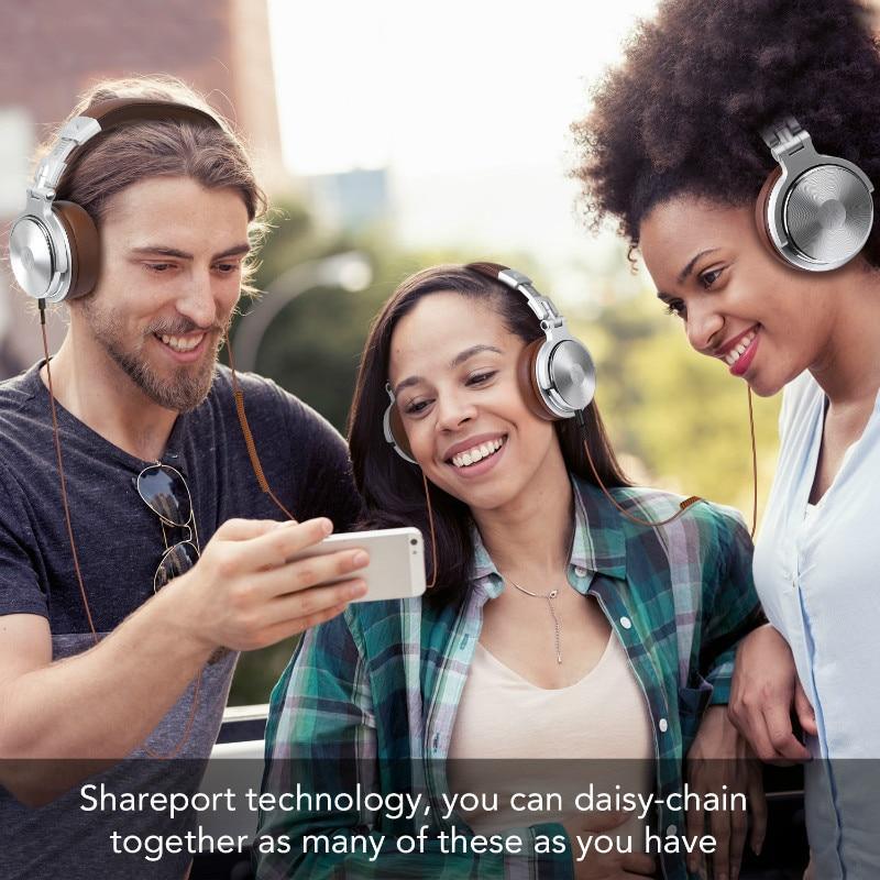 Professional Studio DJ Headphones with Microphone & 50mm Drivers