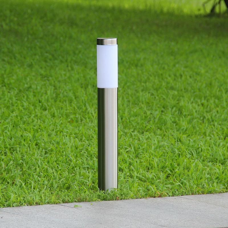 Modern Stainless Steel Solar LED Pathway Lamp for Minimalist Yard