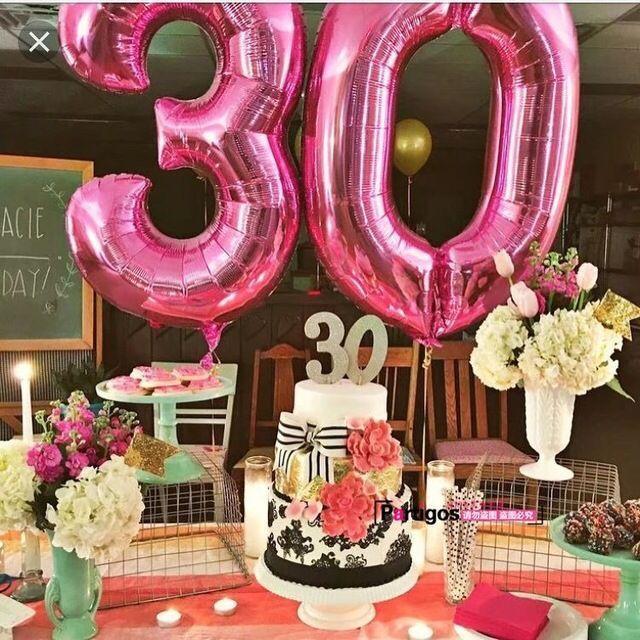 Giant 32-inch foil number balloon for birthday party decorations