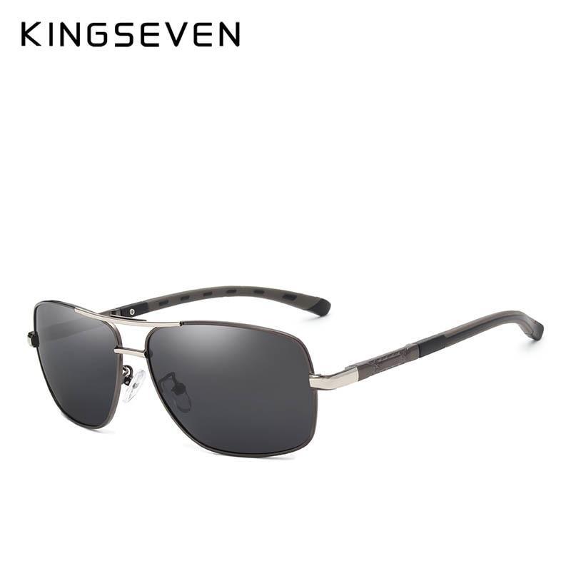 Men's Aluminum Magnesium Polarized Rectangular Sport Sunglasses