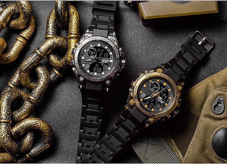 Dual Display Sports Watch Waterproof 30M Unisex Digital