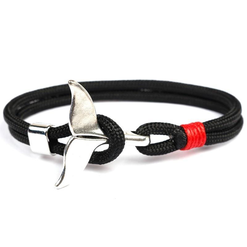 Nautical Whale Tail Rope Bracelet - Adjustable Unisex Charm Gift