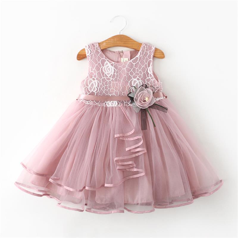 Luxury Floral Tulle Baby Girl Dress for Summer Parties and Events