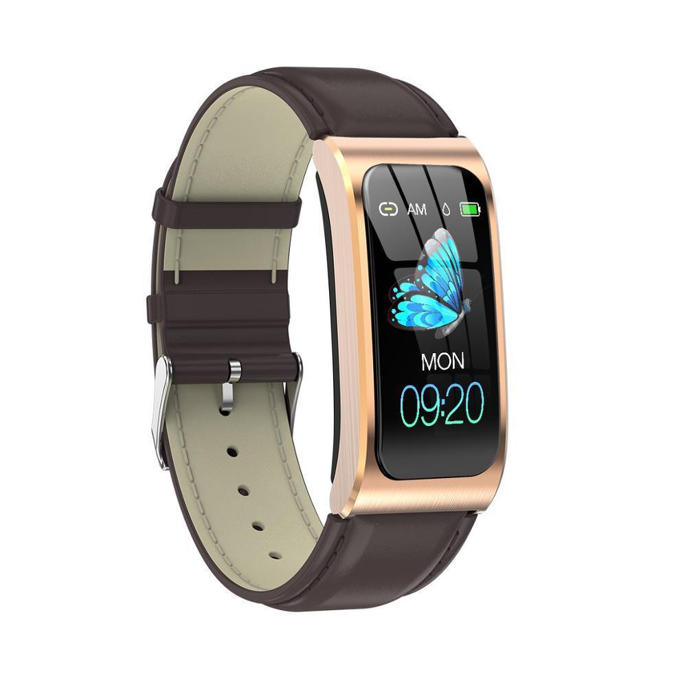 Luxury Metal Smart Watch 1.14" Fitness Tracker Heart Rate Monitor