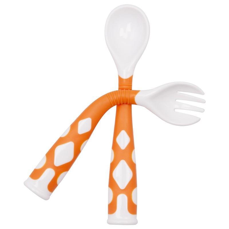 Heat-Resistant Baby Spoon and Fork Set with Travel Case