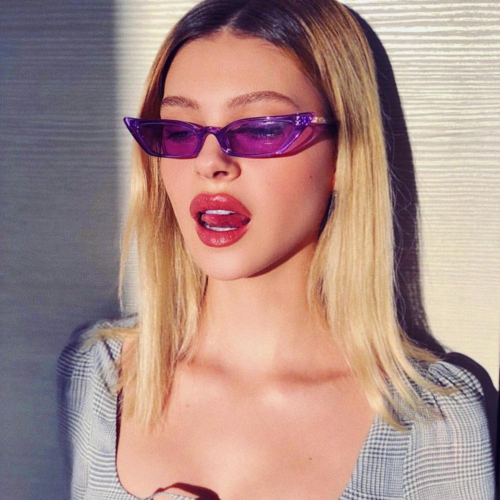 Vintage Small Cat Eye Sunglasses for Women Retro Designer Style