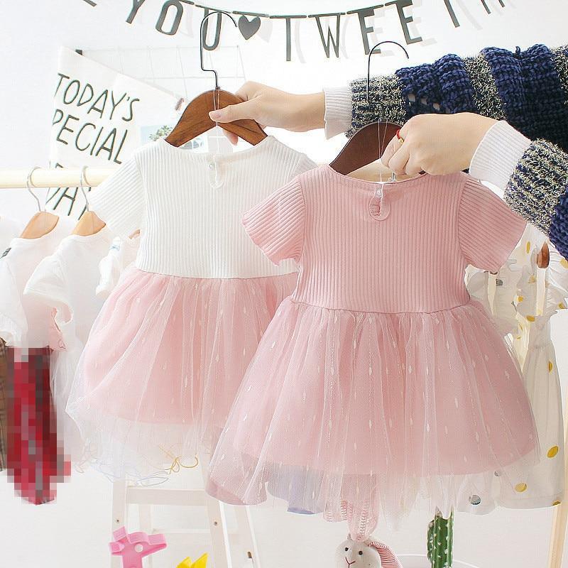 Elegant Princess Tutu Dress for Baby Girls in Pink, White, Grey
