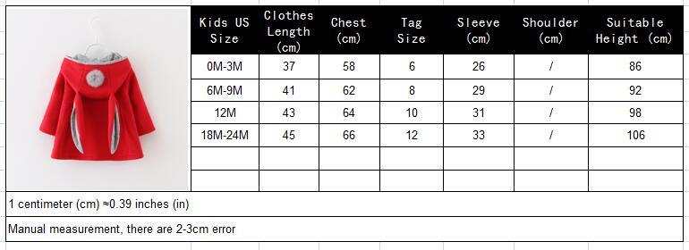 Baby Girls Rabbit Ear Hoodie Princess Coat - Relaxed A-Line Jacket
