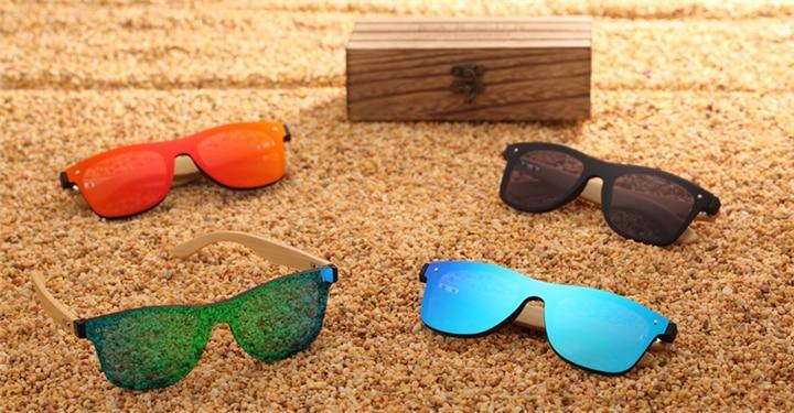 Premium Wooden Leg Polarized Sunglasses with UV400 Protection