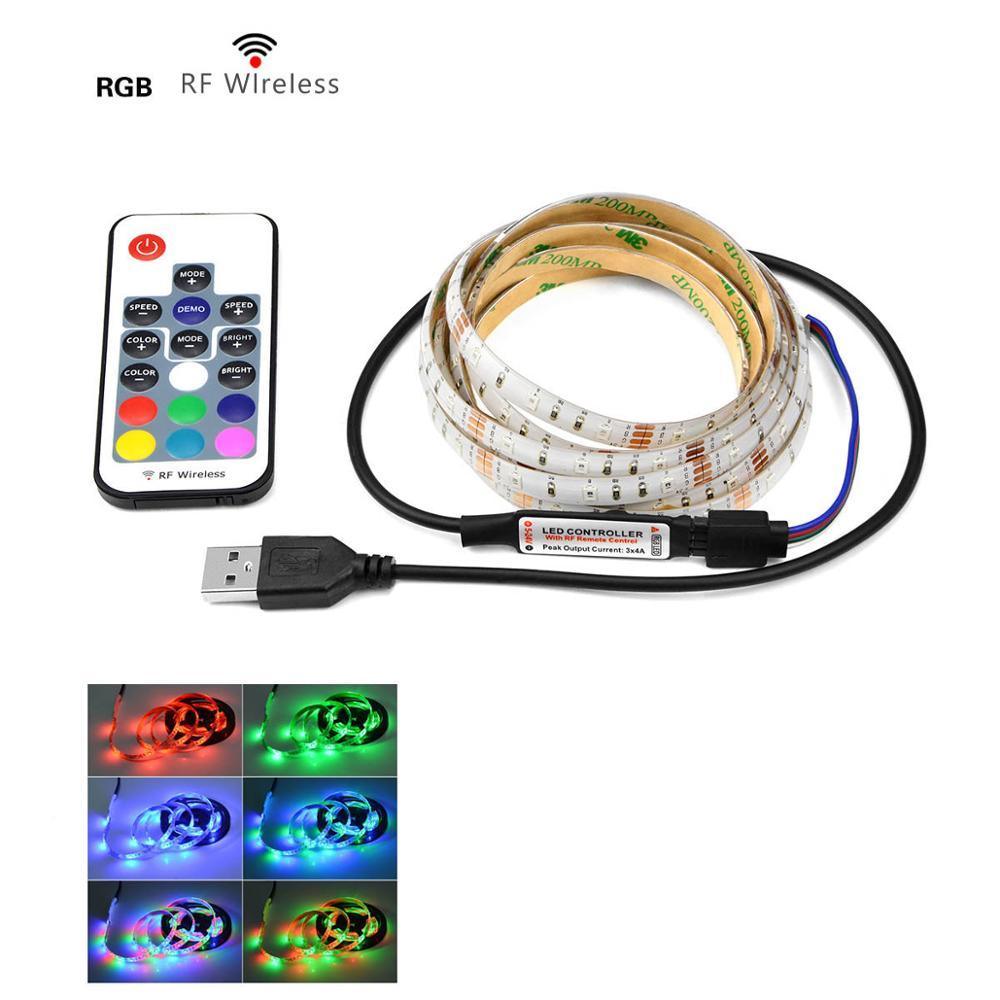 RGB Flexible LED Strip Light for TV Background and Desk Decor