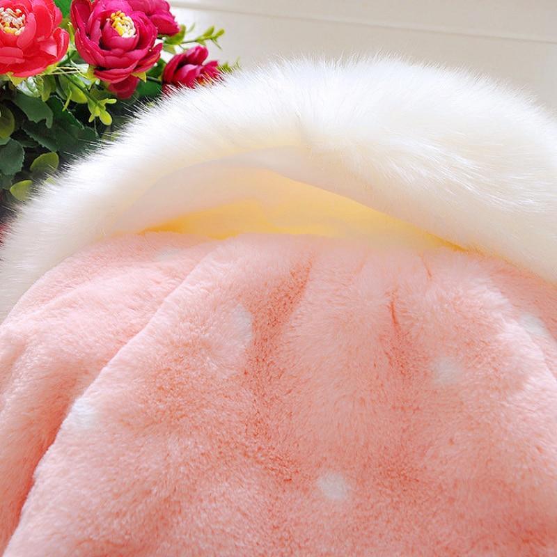 Baby Toddler Faux Fur Winter Coat with Rabbit Ear Hood