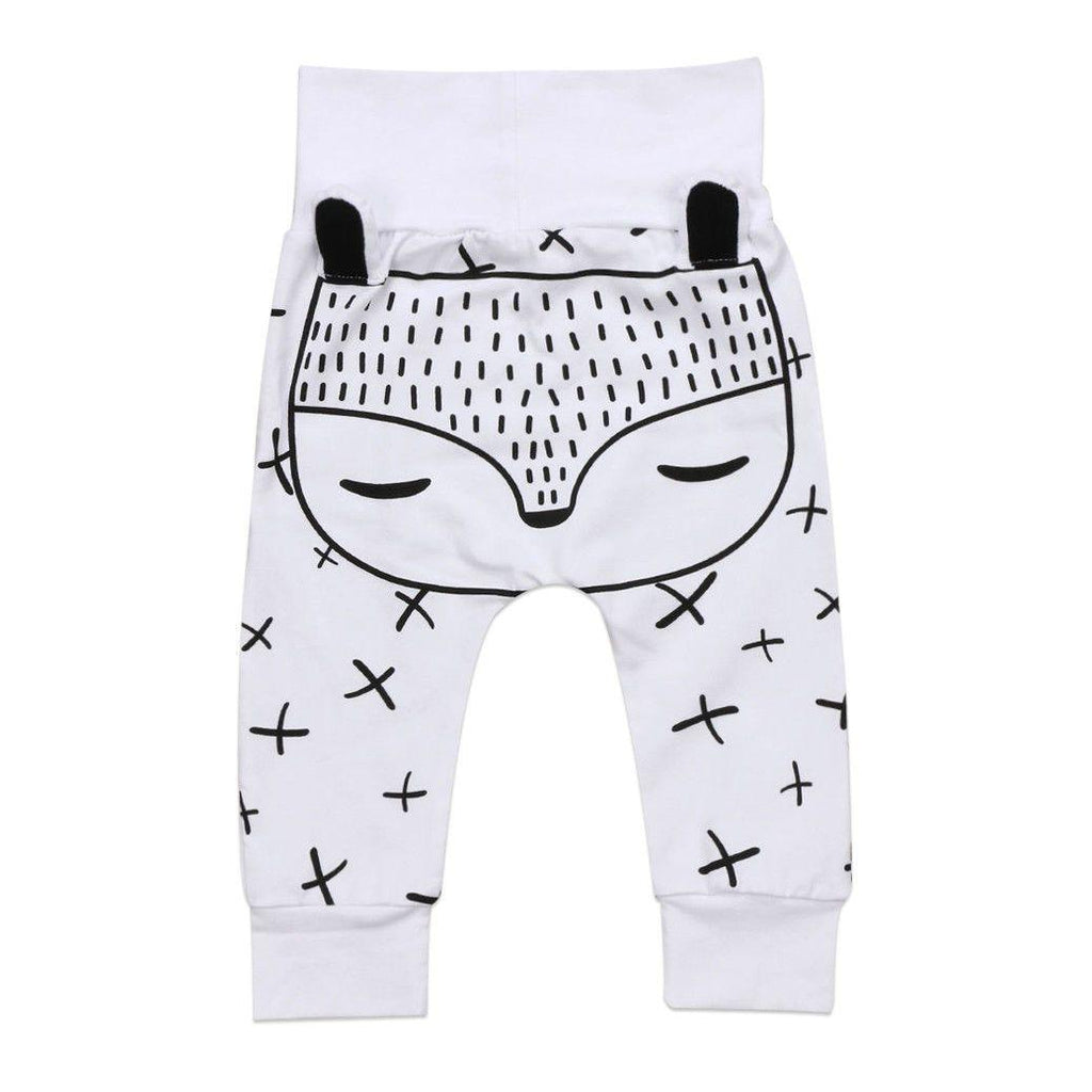 Geometric Print Cotton Baby Trousers - 0-24 Months