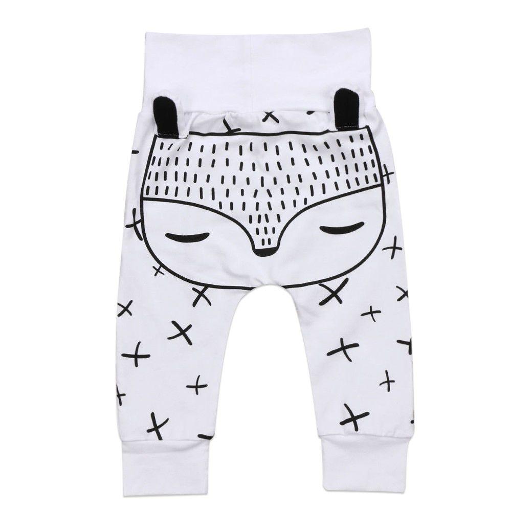 Geometric Print Cotton Baby Trousers - 0-24 Months