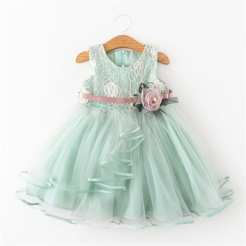 Luxury Floral Tulle Baby Girl Dress for Summer Parties and Events