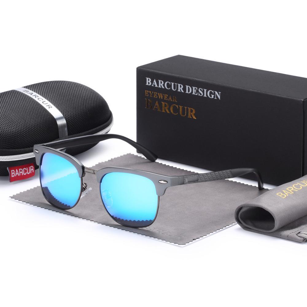 Classic style polarized sunglasses for boys with aluminum frame and UV400 lenses