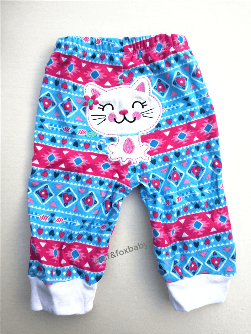 5-Pack Baby Cotton Cartoon Pants, Safari and Star Print Set