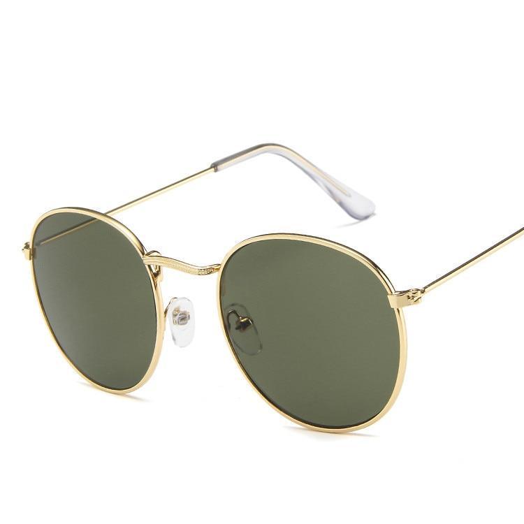 Vintage Oval Sunglasses Retro Slim Frame UV400 Eyewear