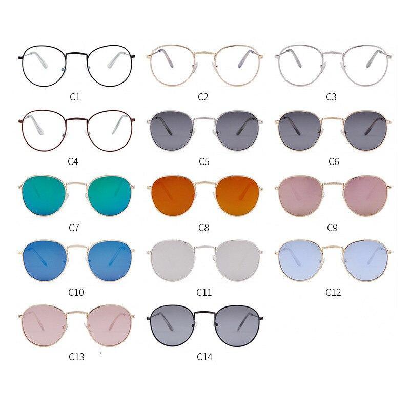 Classic Round Unisex Polarized Sunglasses Vintage Mirror Style
