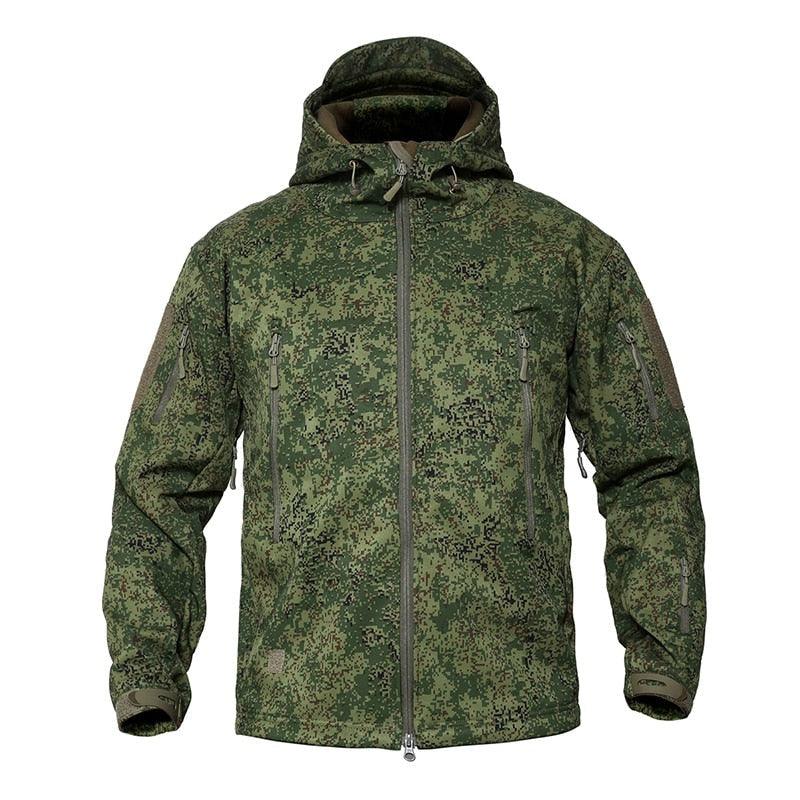 Men's Camouflage Tactical Hooded Windbreaker Waterproof Jacket