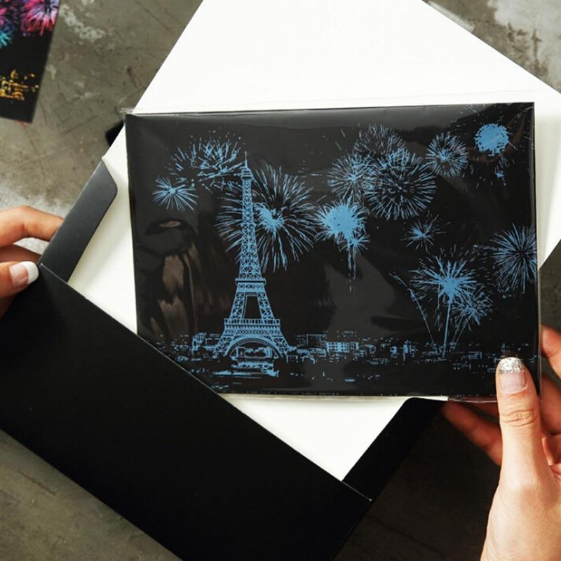 Magic Scratch Art Postcards, 4-Piece Creative Doodle Set