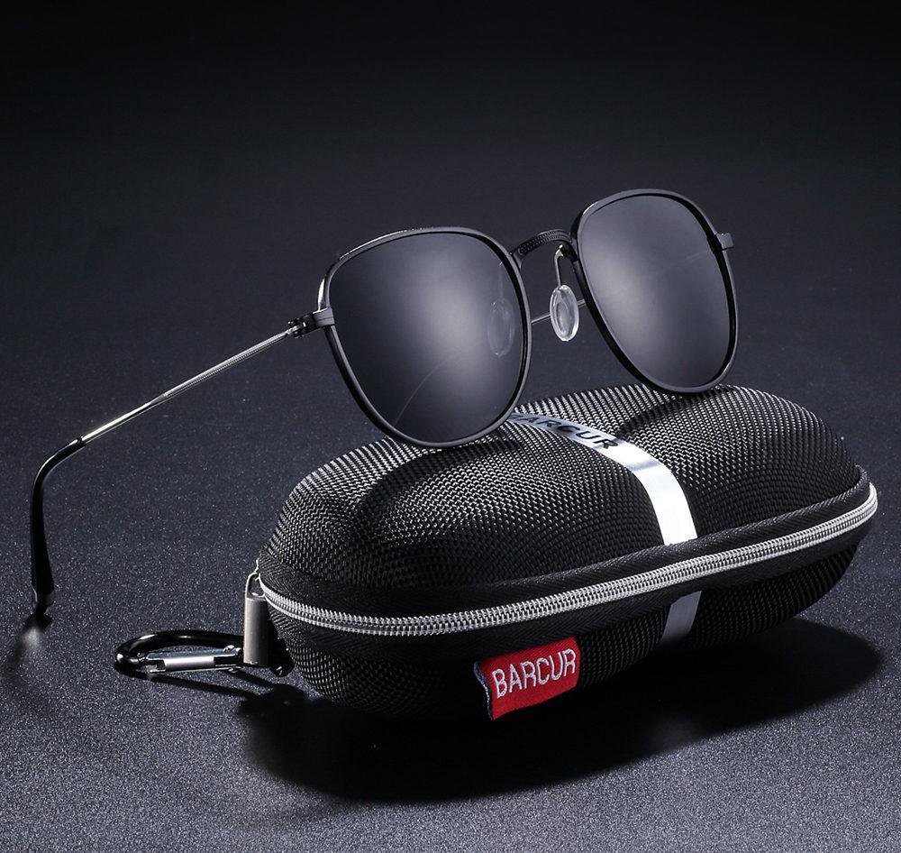 Hexagon Polarized Sunglasses Aluminum Frame UV400 Protection