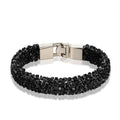 Handmade Crystal Beaded Bracelet with Natural Hemp Cord