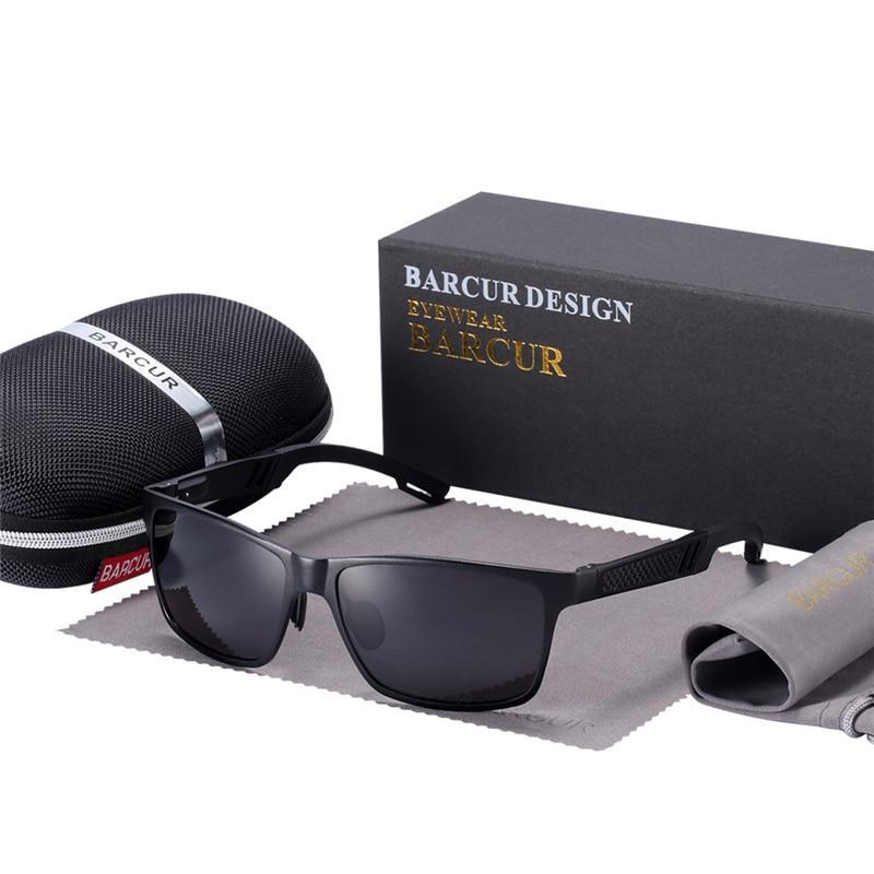 Men's Polarized Aluminum Square Sunglasses UV400 Protection