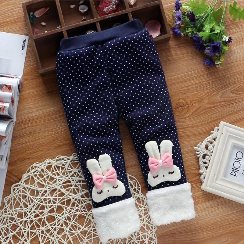 Polka Dot Warm Winter Leggings for Baby Girls
