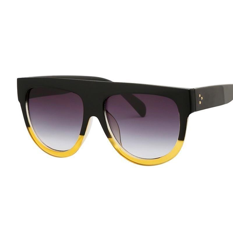 Oversized Retro Square Sunglasses for Women with UV400 Protection