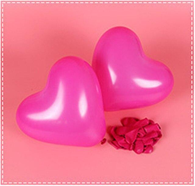 100-Piece Modern Red and Pink Heart Balloons for Parties