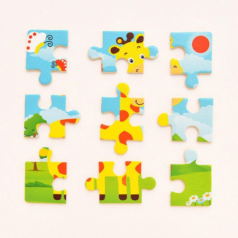 10-Piece Wooden Animal Puzzle Set for Toddler Early Learning