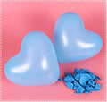 100-Piece Heart-Shaped Red and Pink Latex Balloons